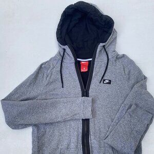 Nike (Woman's) Full Long Sleeve Hoodie Medium Gray